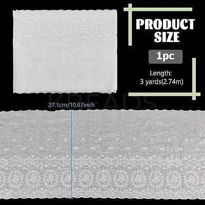 3 Yards Cotton Embroidered Flower Lace Trim OCOR-BC0007-44-1