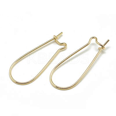 Brass Hoop Earrings KK-T032-012G-1
