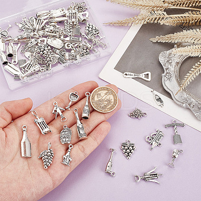 4Bags Tibetan Style Alloy Pendants Sets DIY-DC0002-76-1