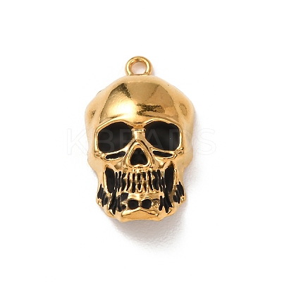 304 Stainless Steel Enamel Pendants STAS-F357-01B-1