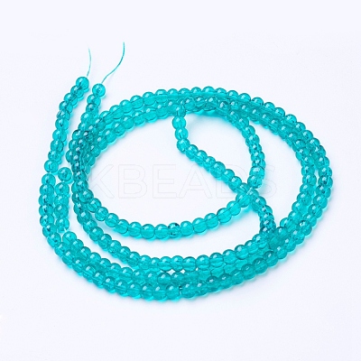 Crackle Glass Beads Strands X-CCG-Q001-4mm-15-1