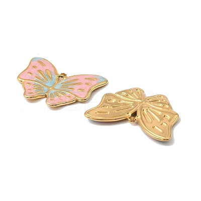 304 Stainless Steel Enamel Pendants STAS-G358-03G-01-1