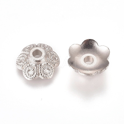 6-Petal CCB Plastic Bead Caps CCB-L011-051P-1