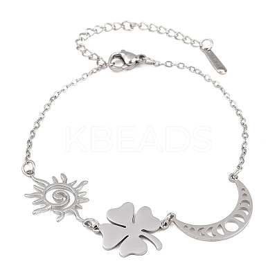 304 Stainless Steel Link Bracelets SA-CBA7739-03P-1