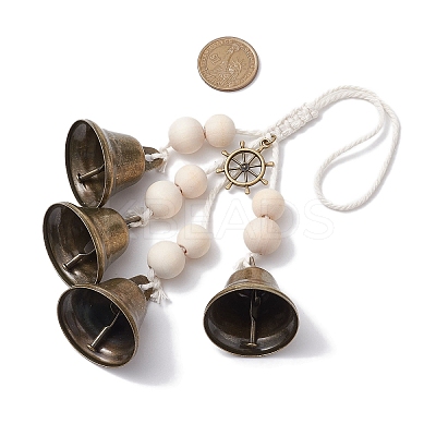 Iron Bell Pendant Decoration HJEW-JM02257-1