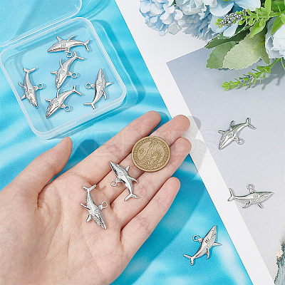 12Pcs 304 Stainless Steel Pendants STAS-UN0050-48P-1