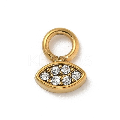 Ion Plating(IP) 304 Stainless Steel with Rhinestone Charms STAS-G351-12G-02-1