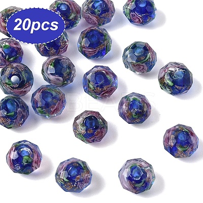20Pcs Handmade Gold Sand Lampwork Beads LAMP-YW0001-79A-1