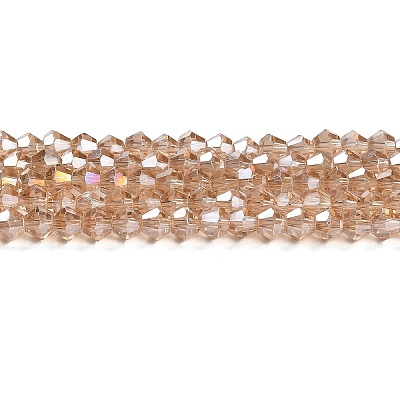 Transparent Electroplate Glass Beads Strands LS-GLAA-F029-4mm-A12-1