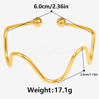 European and American Style 304 Stainless Steel Cuff Bangles DL4487-2-1