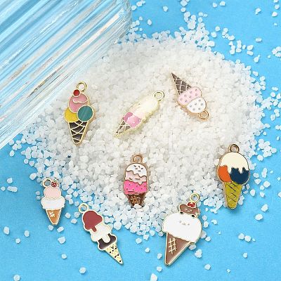 40Pcs 8 Styles Alloy Pendants ENAM-CJ0003-40-1