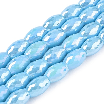Electroplate Glass Beads Strands EGLA-S194-15A-A07-1