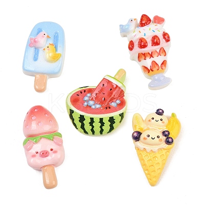 Opaque Resin Enamel Imitation Food Cabochons RE-CBAFAAF-02-1