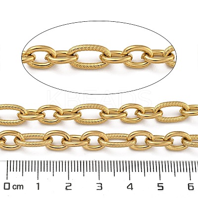 Ion Plating(IP) 304 Stainless Steel Oval Link Chains CHS-G038-05G-1