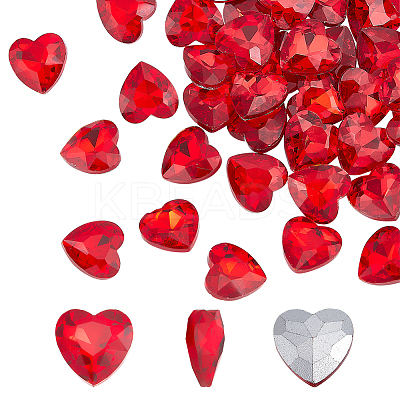 50Pcs Glass Rhinestone Cabochons RGLA-FG0001-15A-1