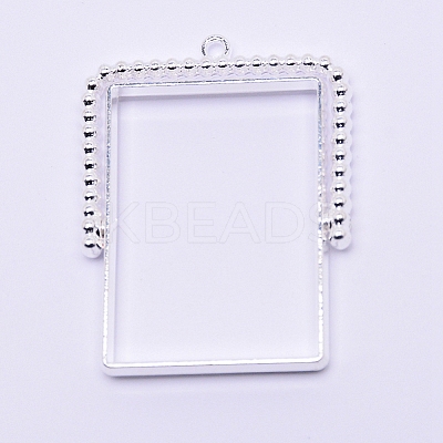 Alloy Open Back Bezel Pendants PALLOY-WH0071-59S-RS-1