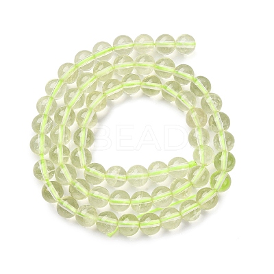 Natural Lemon Quartz(Heated) Beads Strands G-G286-A04-6mm-1