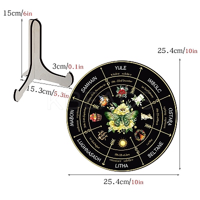 Wooden Wheel Calendar PW-WG31239-04-1
