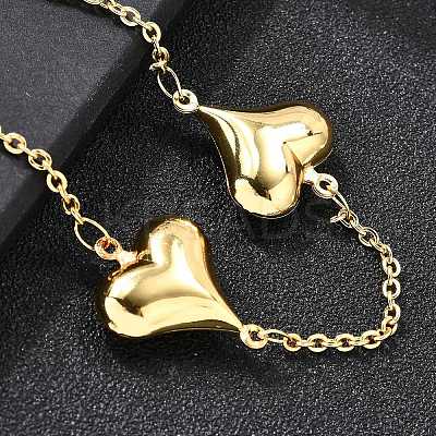 304 Stainless Steel Link Bracelets for Women BJEW-P354-01A-G-1