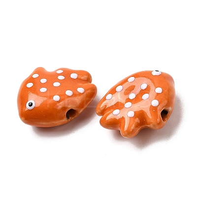 Handmade Porcelain Beads PORC-K010-06G-1