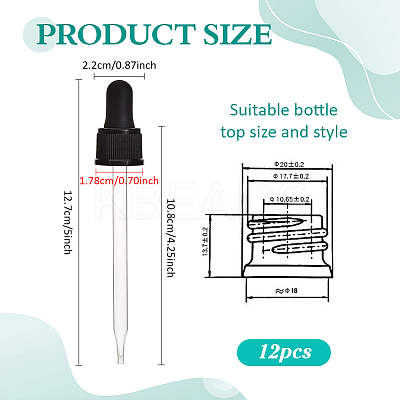Glass Dropper Set Transfer Graduated Pipettes PH-TOOL-G011-14D-1