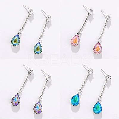 Pointed Back Glass Rhinestone Cabochons RGLA-OC0001-10-1