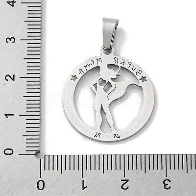 Mother's Day 201 Stainless Steel Pendants STAS-Q342-21P-1