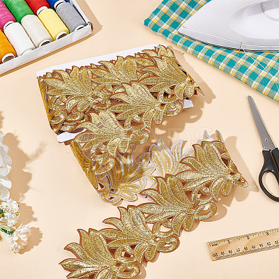 Leaf Shape Polyester Embroidery Ornaments Accessories DIY-WH0568-57-1