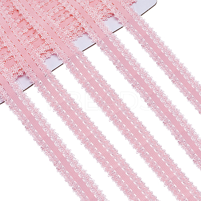 20M Polyester Stretch Frilly Edge Lace Ribbon OCOR-GF0003-37C-1