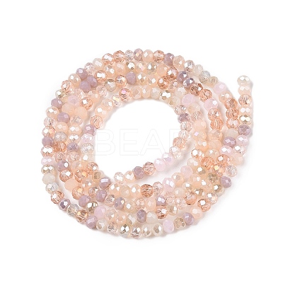Electroplate Glass Beads Strands GLAA-T023-A16-02-1