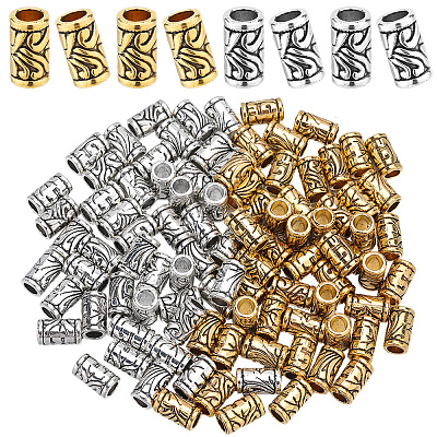 100Pcs 2 Colors Tibetan Style Alloy European Beads TIBEB-SP0001-02-1