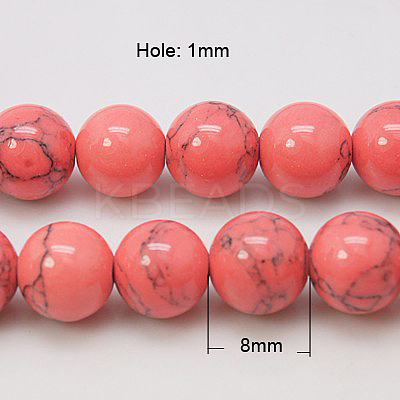Synthetic Turquoise Beads Strands TURQ-H038-8mm-XXS18-1
