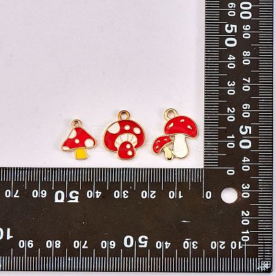 48Pcs 12 Style Autumn Theme Alloy Enamel Charms ENAM-SZ0003-12-1