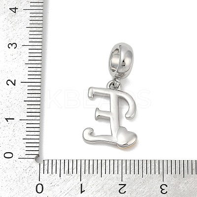 Brass European Dangle Charms KK-Z097-01E-GP-1