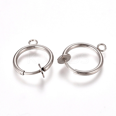 Wholesale 304 Stainless Steel Clip-on Earring Findings 
