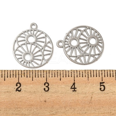 Brass Etched Metal Embellishments Connecotr Charms KKC-D001-11P-1