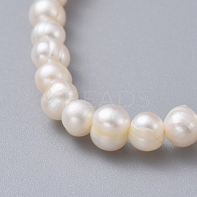 Stretch Grade A Natural Freshwater Pearl Bracelets BJEW-JB04623-1