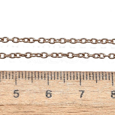 304 Stainless Steel Cable Chain Necklace Making X-STAS-P045-01RG-A-1