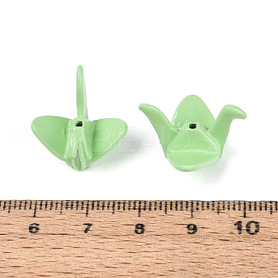 Rack Plating Spray Painted Alloy Beads PALLOY-T091-31D-1