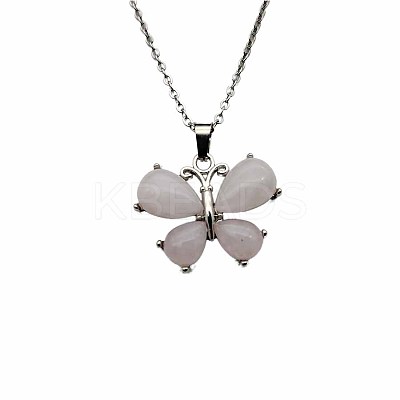 Crystal Butterfly Necklace Pendant Fashion Ornament Minimalist Pendant AM7436-7-1