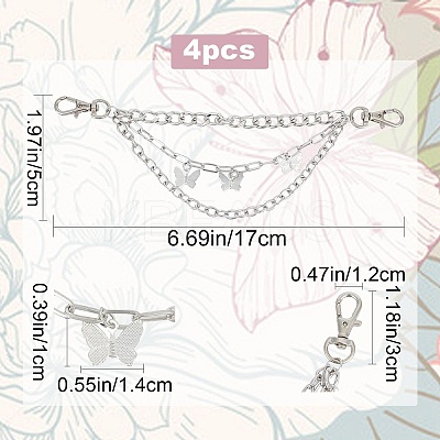 Alloy Shoe 3-Strand Curb Chain AJEW-WH0258-700-1