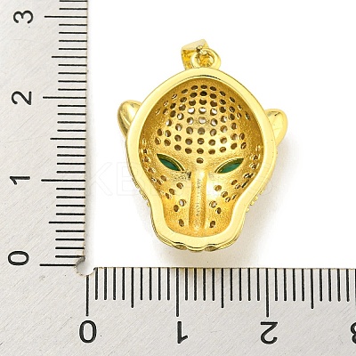 Brass Micro Pave Cubic Zirconia Pendants KK-K354-13I-G-1