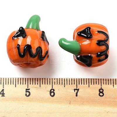 Halloween Theme Handmade Lampwork Beads Strands LAMP-A004-04-1