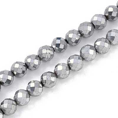 Electroplated Synthetic Non-magnetic Hematite Beads Strands G-H072-B01-01G-1