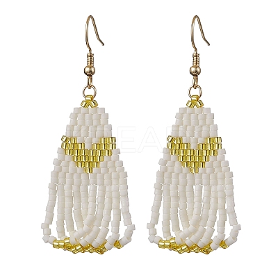 304 Stainless Steel with Glass Dangle Stud Earring EJEW-MZ00179-02-1