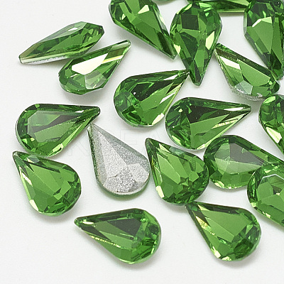 Pointed Back Glass Rhinestone Cabochons RGLA-T082-6x10mm-20-1