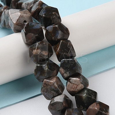 Natural Glaucophane Star Cut Round Beads Strands G-M418-C12-01-1