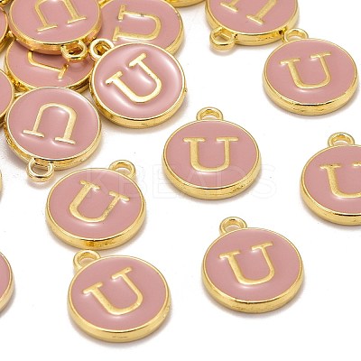 Golden Plated Alloy Enamel Charms X-ENAM-S118-07U-1