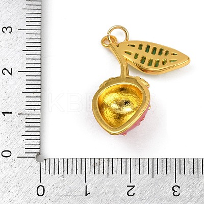 Brass Enamel Pendants X-KK-K405-01B-G-1
