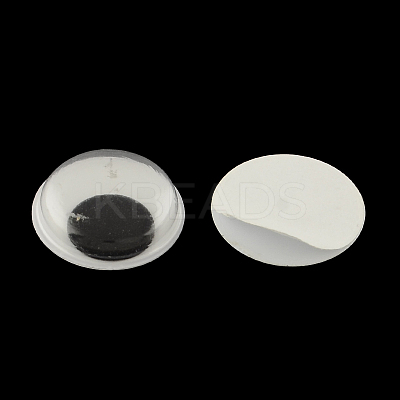 Black & White Plastic Wiggle Googly Eyes Buttons DIY Scrapbooking Crafts Toy Accessories with Label Paster on Back KY-S002B-6mm-1